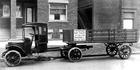 When was the first semi truck made, and how did it influence the evolution of modern transportation?